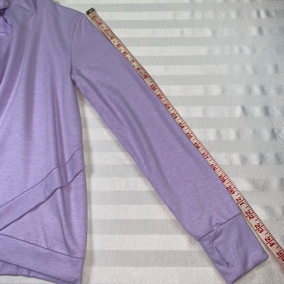 Eddie Bauer Kids Hooded Lavender Pullover L (14/16) Tulip Hem Thumb Holes - Picture 7 of 12
